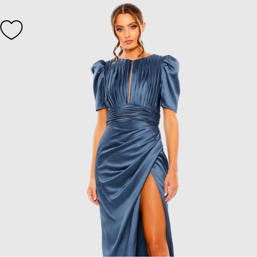 Mac Duggal Royal Blue Satin Dress